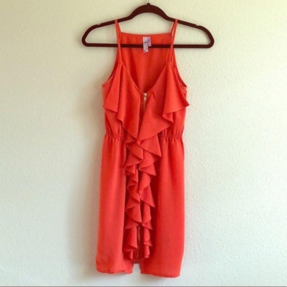 Alga Ruffle Dress Full Zipper Front